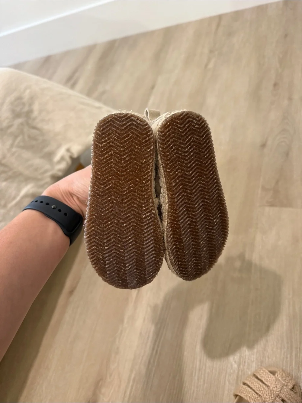 Zara Kids Cream Suede Slip-On Moccasins